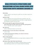 WGU C949 DATA STRUCTURES AND ALGORITHMS ACTUAL EXAM PAPER 2026 QUESTIONS WITH ANSWERS GRADED A&plus;