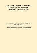 Air Force Materiel Management & Logistics Study Guide &vert; AFI&comma; Programs & Supply Chain &lpar;Complete Exam Prep&rpar;