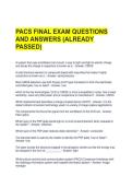 PACS FINAL EXAM QUESTIONS AND ANSWERS &lpar;ALREADY PASSED&rpar;