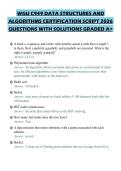WGU C949 DATA STRUCTURES AND ALGORITHMS CERTIFICATION SCRIPT 2026 QUESTIONS WITH SOLUTIONS GRADED A&plus;