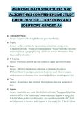 WGU C949 DATA STRUCTURES AND ALGORITHMS COMPREHENSIVE STUDY GUIDE 2026 FULL QUESTIONS AND SOLUTIONS GRADED A&plus;