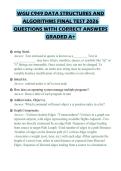 WGU C949 DATA STRUCTURES AND ALGORITHMS FINAL TEST 2026 QUESTIONS WITH CORREC
