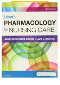 Test Bank &ndash; Lehne&rsquo;s Pharmacology for Nursing Care 10th Edition by Jacqueline Burchum &vert; Exam Questions & Solutions