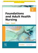 Test Bank &ndash; Foundations and Adult Health Nursing 9th Edition by Cooper &vert; Exam Questions & Solutions
