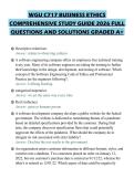 WGU C717 BUSINESS ETHICS COMPREHENSIVE STUDY GUIDE 2026 FULL QUESTIONS AND SOLUTIONS GRADED A&plus;