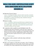 WGU C783 AHN1 CERTIFICATION SCRIPT 2026 QUESTIONS WITH SOLUTIONS GRADED A&plus;