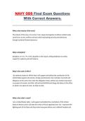 Navy ODS Final Exam Questions and Answers&comma; Study Guide
