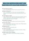WGU C783 CERTIFICATION SCRIPT 2026 QUESTIONS WITH SOLUTIONS GRADED A&plus;