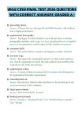 WGU C783 FINAL TEST 2026 QUESTIONS WITH CORRECT ANSWERS GRADED A&plus;