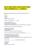 PACS MIDTERM EXAM QUESTIONS AND ANSWERS ALL CORRECT 