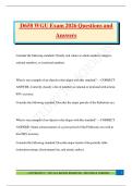 D658 WGU Exam 2026 Questions and  Answers