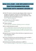 WGU C816 ZQM1 &colon; EHR IMPLEMENTATION PRACTICE EXAMINATION 2026 QUESTIONS WITH ANSWERS GRADED A&plus;