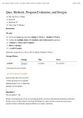 COUC 515 Quiz&colon; Methods&comma; Program Evaluation&comma; and Designs &vert; Score 66&sol;80&ast; &vert; Liberty University