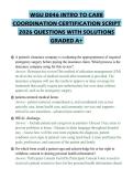 WGU D046 INTRO TO CARE COORDINATION CERTIFICATION SCRIPT 2026 QUESTIONS WITH SOLUTIONS GRADED A&plus;
