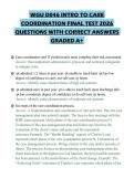 WGU D046 INTRO TO CARE COORDINATION FINAL TEST 2026 QUESTIONS WITH CORRECT ANSWERS GRADED A&plus;