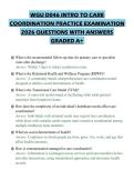 WGU D046 INTRO TO CARE COORDINATION PRACTICE EXAMINATION 2026 QUESTIONS WITH ANSWERS GRADED A