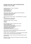 BUSMHR 3200 FINAL EXAM ORGANIZATIONAL CHANGE STUDY GUIDE