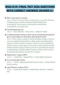 WGU D101 FINAL TEST 2026 QUESTIONS WITH CORRECT ANSWERS GRADED A&plus;