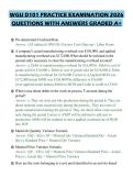 WGU D101 PRACTICE EXAMINATION 2026 QUESTIONS WITH ANSWERS GRADED A&plus;