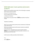 NRNP 6568 week 1 Exam questions and answers  Graded A&plus; 