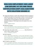 WGU D352 EMPLOYMENT AND LABOR LAW EXPLORE 147 TIPS AND TRICKS CERTIFICATION SCRIPT 2026 QUESTIONS WITH SOLUTIONS GRADED A&plus;