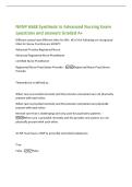 NRNP 6568 Synthesis In Advanced Nursing Exam  questions and answers Graded A&plus; 