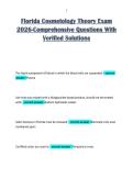 Florida Cosmetology Theory Exam 2026-Comprehensive Questions With Verified Solutions