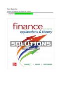 Test Bank &ndash; Finance&colon; Applications and Theory 6th Edition by Cornett &vert; Exam Questions & Solutions