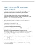 NRSG 2500 Unit 1questions and answers  graded A&plus; 