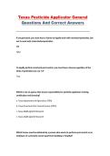 Texas Pesticide Applicator General Exam &ndash; Practice Questions with Answers