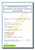 ACSM GEI PRACTICE EXAM 1 QUESTIONS AND ANSWERS &lpar;VERIFIED AND UPDATED&rpar;