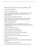 NRSG 257 Foundations Unit I questions and  answers graded A&plus; 