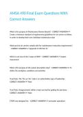 AMSA 490 Final Exam Questions With Correct Answers