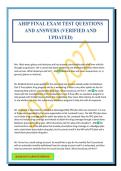AHIP FINAL EXAM TEST QUESTIONS AND ANSWERS &lpar;VERIFIED AND UPDATED&rpar;