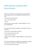 AMSA 490 Exam 2 Questions With Correct Answers