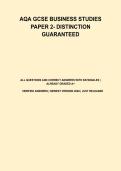 AQA GCSE Business Studies Paper 2 &vert; Complete Exam Guide&comma; Case Study Questions & Answers &lpar;2026&rpar;