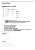 Samenvatting Celfysiologie