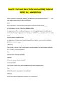 Level 1 - Electronic Security Technician 2026&vert; Updated RATED A&plus; &vert; NEW EDITION