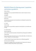 NSG3153 Pharm for Nursing exam 1 questions  and answers graded A&plus; 