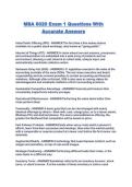 MBA 6020 Exam 1 Questions With Accurate Answers