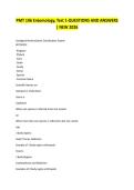 PMT 106 Entomology&comma; Test 1-QUESTIONS AND ANSWERS &vert; NEW 2026