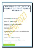 BIO LAB EXAM 2 &lpar;LABS 3&comma; 4&comma; 5&rpar; EXAM QUESTIONS AND ANSWERS &lpar;VERIFIED AND UPDATED&rpar;