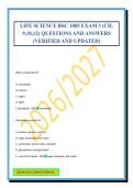 LIFE SCIENCE BSC 1005 EXAM 3 &lpar;CH&period; 9&comma;10&comma;12&rpar; QUESTIONS AND ANSWERS &lpar;VERIFIED AND UPDATED&rpar;