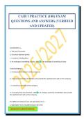 CAIB 1 PRACTICE &lpar;100&rpar; EXAM QUESTIONS AND ANSWERS &lpar;VERIFIED AND UPDATED&rpar;