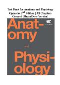Test Bank &ndash; Anatomy and Physiology &lpar;OpenStax&rpar; 2nd Edition &vert; All Chapters Covered &vert; Complete Exam Questions & Solutions