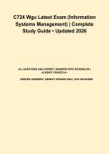 C724 WGU Latest Exam Study Guide &vert; Information Systems Management Practice Questions & Answers &lpar;2026&rpar;