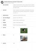 Certified Veterinary Assistant &sol; Score 100&percnt; &sol; New Version 2025 Update &sol; Study Guide