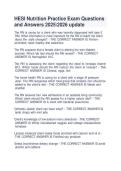 HESI Nutrition Practice Exam Questions  and Answers 20252026 update 