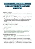 WGU D662 PRE ACTUAL EXAM PAPER 2026 QUESTIONS WITH ANSWERS GRADED A&plus;