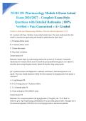NURS 251 Pharmacology Module 6 Exam Actual Exam 2026&sol;2027 &ndash; Complete Exam-Style Questions with Detailed Rationales &vert; 100&percnt; Verified &ndash; Pass Guaranteed &ndash; A&plus; Graded
